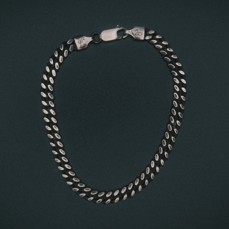 Oxidized Cuban bracelet