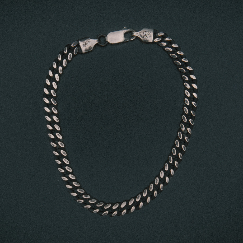 Oxidized Cuban bracelet