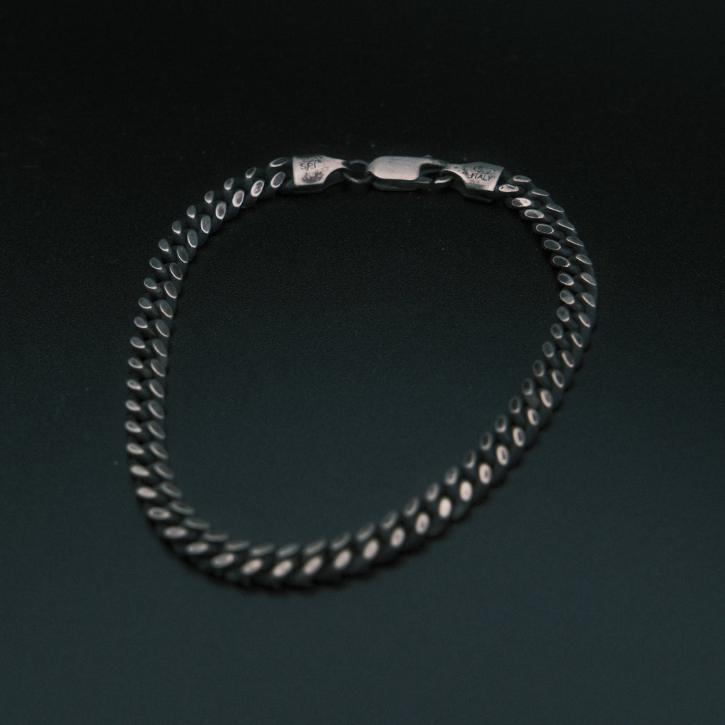 Oxidized Cuban bracelet