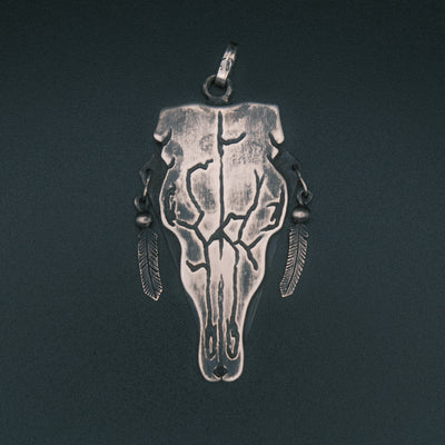Cow skull pendant